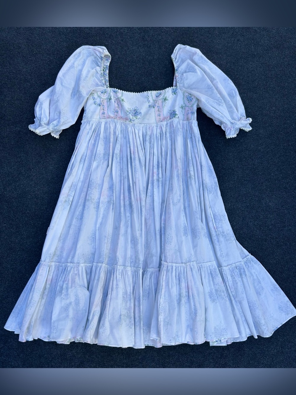 SELKIE La Belle Etoile Cotton French Puff Dress XL - Picture 11 of 16
